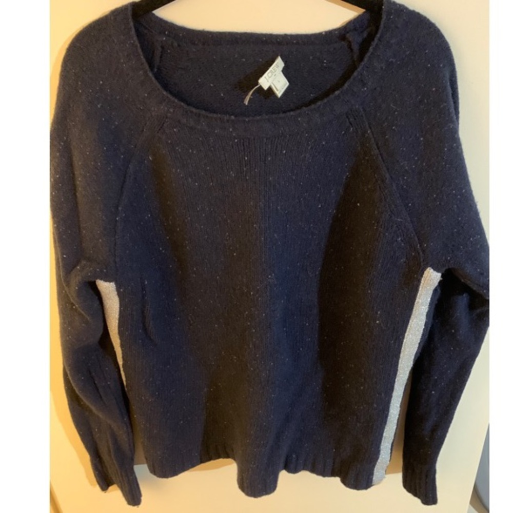 Navy J Crew Pull Over Sweater
